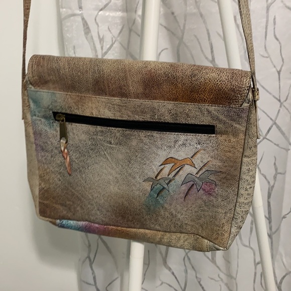 🦒 🦁 The animal hand painted genuine leather bag - Picture 3 of 16